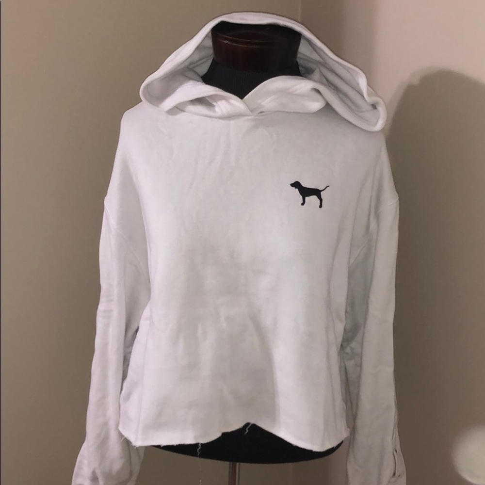 Cropped Laced up sleeves hoodie